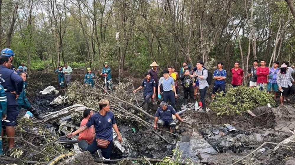 थाई विमान दुर्घटना में 5 चीनी यात्रियों सहित सभी 9 लोगों के मारे जाने की खबर