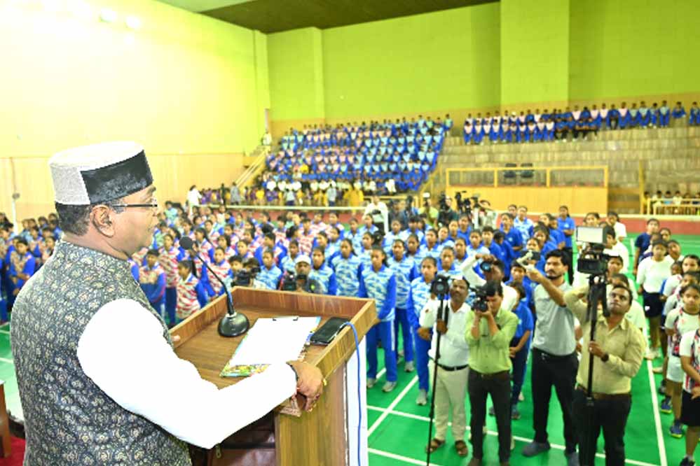 खेल दिवस पर मंत्री सारंग ने किया खिलाड़ियों को सम्मानित