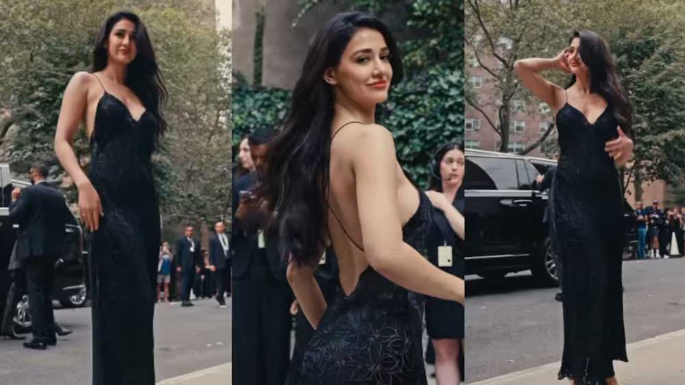 न्यूयॉर्क फैशन वीक: दिशा पाटनी का ग्लैमरस लुक, ब्लैक स्लिप ड्रेस ने बनाई धूम