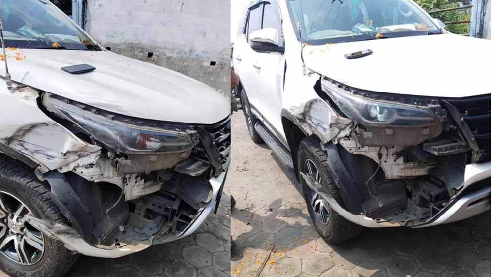 भीषण सड़क दुर्घटना में मंत्री श्याम बिहारी जायसवाल की जान बची