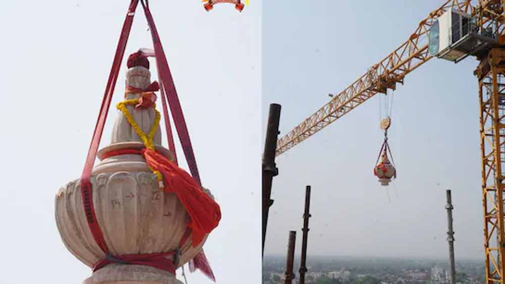 अयोध्या में राम मंदिर का कार्य पूरा, श्रद्धा और भव्यता के प्रतीक कलश-ध्वज की स्थापना