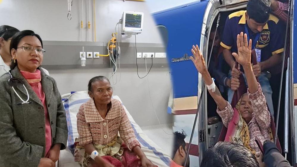 ताराबाई का इलाज इंदौर में, पीएम श्री एयर एम्बुलेंस से एयरलिफ्ट; परिवार ने CM मोहन यादव को जताया आभार