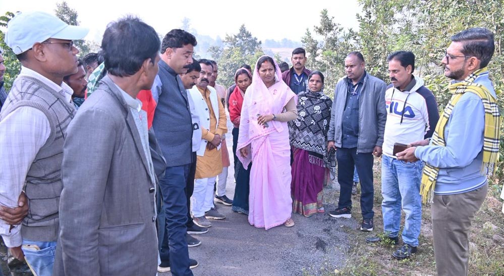 ओड़गी दौरे पर मंत्री लक्ष्मी राजवाड़े ने किया सड़क-पुलिया निर्माण का आकस्मिक मूल्यांकन