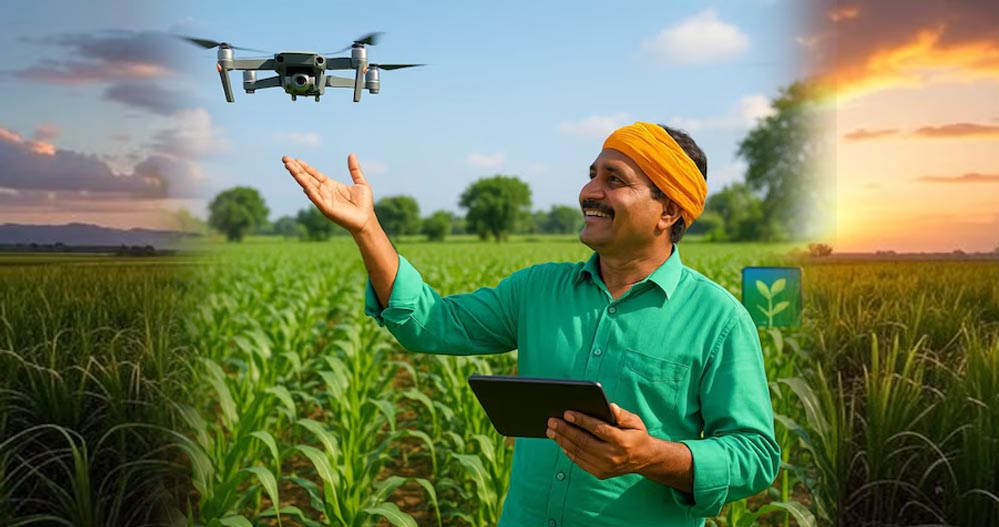 फार्मिंग का नया युग: ड्रोन और रोबोट बनेंगे किसानों के सहायक, मेहनत कम, मुनाफा ज़्यादा