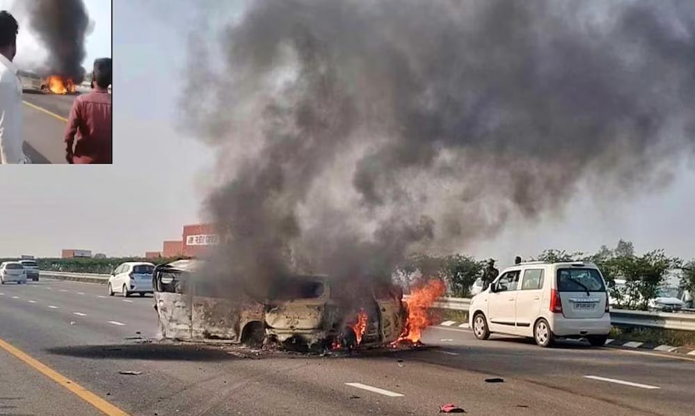 बाराबंकी में भीषण सड़क हादसा: कांस्टेबल जावेद का परिवार खत्म, कार में लगी आग ने सबको लील लिया