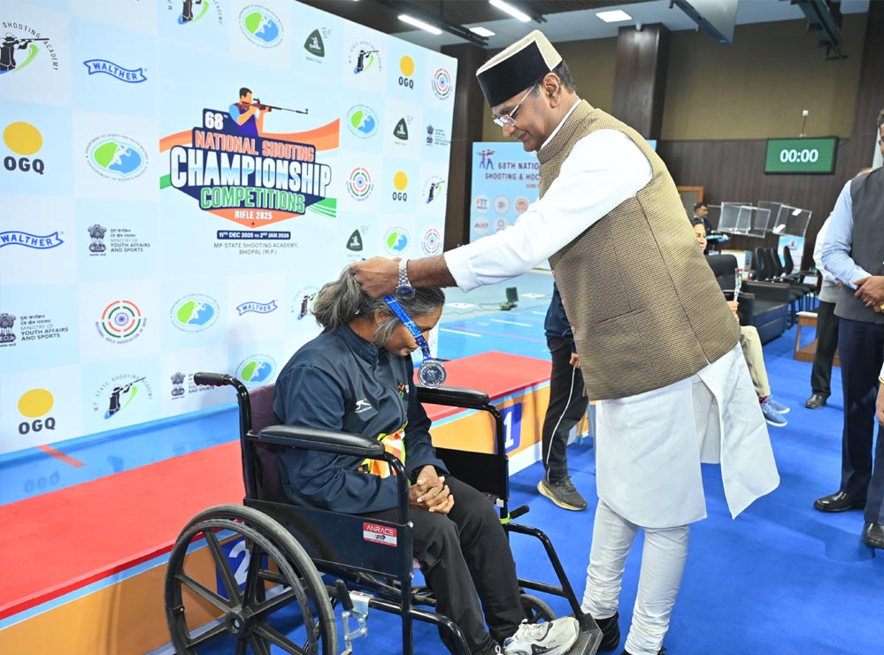 68वीं नेशनल शूटिंग चैंपियनशिप का भव्य आयोजन भोपाल में, 50 मीटर राइफल विजेताओं को मिला सम्मान