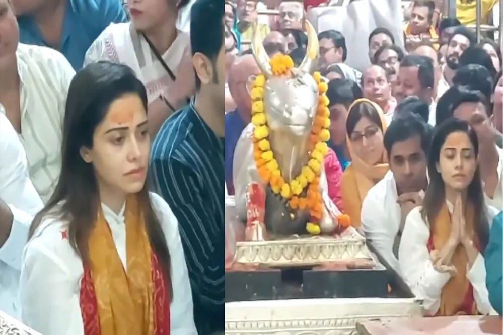 बाबा महाकाल के दर्शन करने पहुंचीं नुसरत भरूचा, भस्म आरती में शामिल होकर किए श्रद्धा के प्रतीक