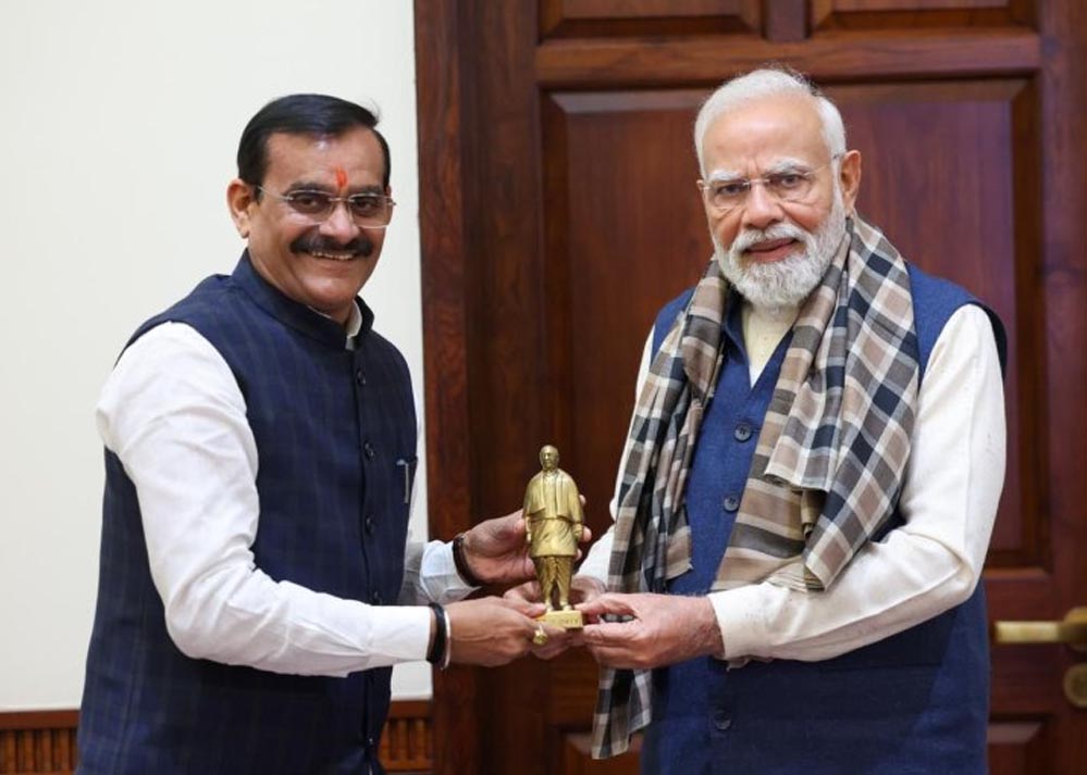 सांसद वीडी शर्मा की PM मोदी से मुलाकात, कई विषयों पर हुई चर्चा