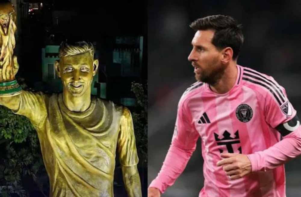 फीफा वर्ल्ड कप विजेता लियोनेल मेसी की अनोखी उपलब्धि, सबसे लंबी फुटबॉलर मूर्ति का किया उद्घाटन