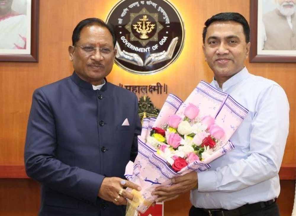 मुख्यमंत्री विष्णुदेव साय ने गोवा के मुख्यमंत्री डॉ. प्रमोद सावंत से की सौजन्य भेंट