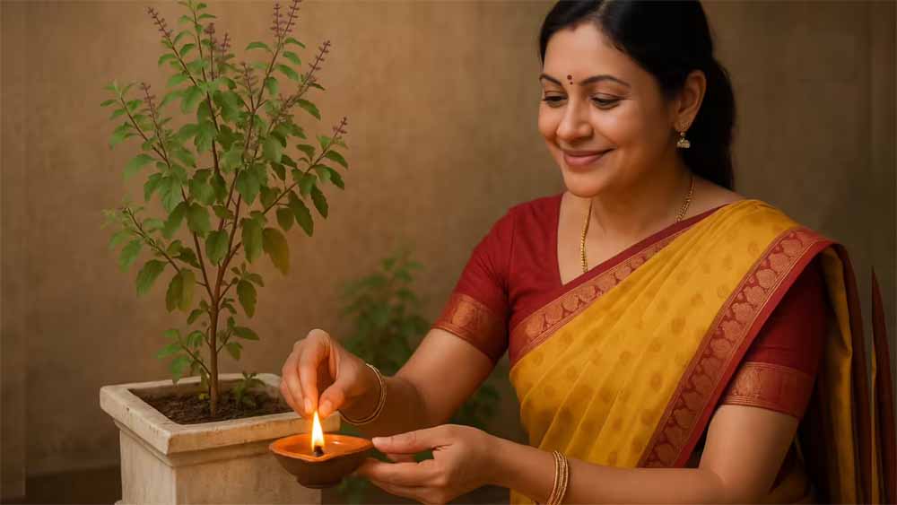 बसंत पंचमी पर करें ये शुभ कार्य: तुलसी के पास दीपक जलाने का सही समय कब है?