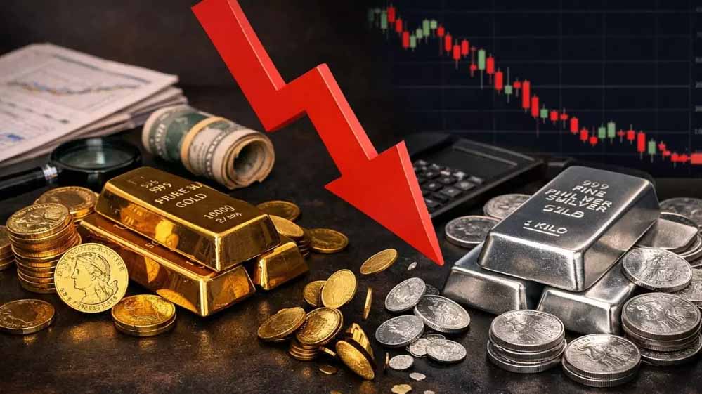 गोल्ड-सिल्वर में हड़कंप: चांदी ₹1 लाख गिरी, सोना 33 हजार रुपये फिसला