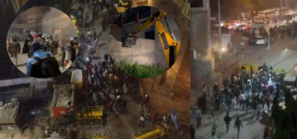 दिल्ली: फैज़-ए-इलाही मस्जिद के पास अवैध निर्माण हटाने पर हंगामा, 10 आरोपी पकड़े गए