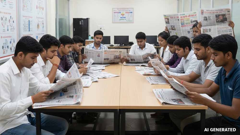 उत्तर प्रदेश कौशल विकास मिशन द्वारा संचालित 800 से अधिक प्रशिक्षण केंद्रों पर समाचार-पत्र पठन अनिवार्य