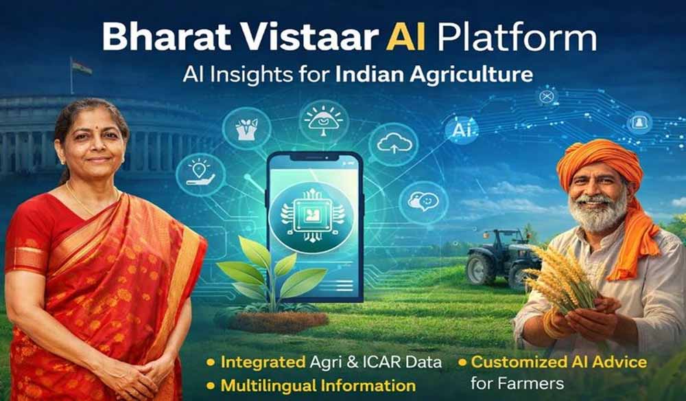 अब AI करेगा किसानों की मदद: बजट में लॉन्च हुआ Bharat Vistaar AI प्लेटफॉर्म, खेती को मिलेगा नया सहारा
