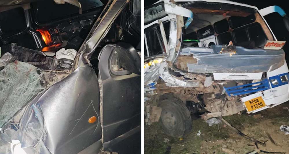 भीषण सड़क हादसा भिंड में, बस-वन की टक्कर से 5 मौतें और 7 घायल
