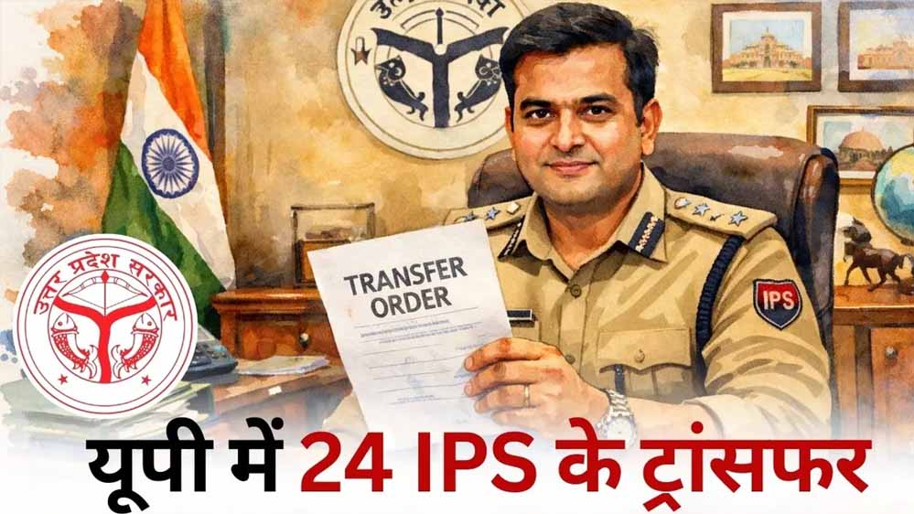 UP IPS Transfer: यूपी में 24 IPS अफसरों का तबादला, गोरखपुर समेत 11 जिलों में SSP-SP हुए बदल