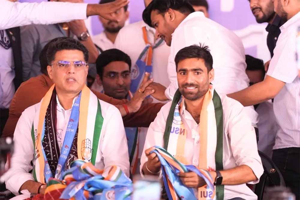 सचिन पायलट की मौजूदगी में थामी बड़ी ज़िम्मेदारी, राजस्थान के विनोद जाखड़ बने NSUI के नए कप्तान