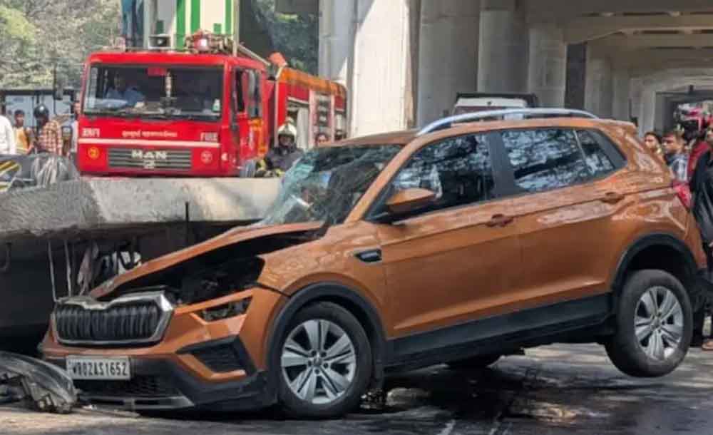 मुंबई में मेट्रो साइट पर बड़ा हादसा, पिलर का टुकड़ा गिरा—एक मृत, तीन घायल