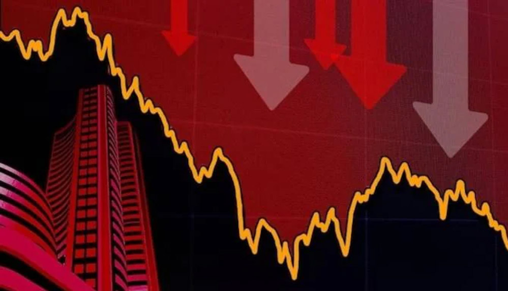 सेंसेक्स 1000 अंक गिरा, बाजार में कोहराम, 7 लाख करोड़ रुपये का निवेशक संपत्ति हुआ घट