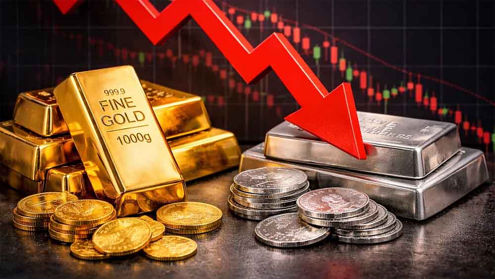 बजट डे पर डबल झटका: सोना-चांदी गिरे, भाषण के बीच सेंसेक्स-निफ्टी लुढ़के