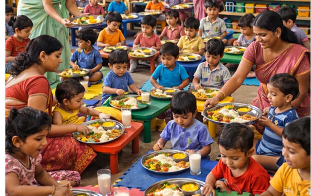 1.43 करोड़ बच्चों का परीक्षण कर फरवरी में पोषण स्थिति में सुधार किया गया