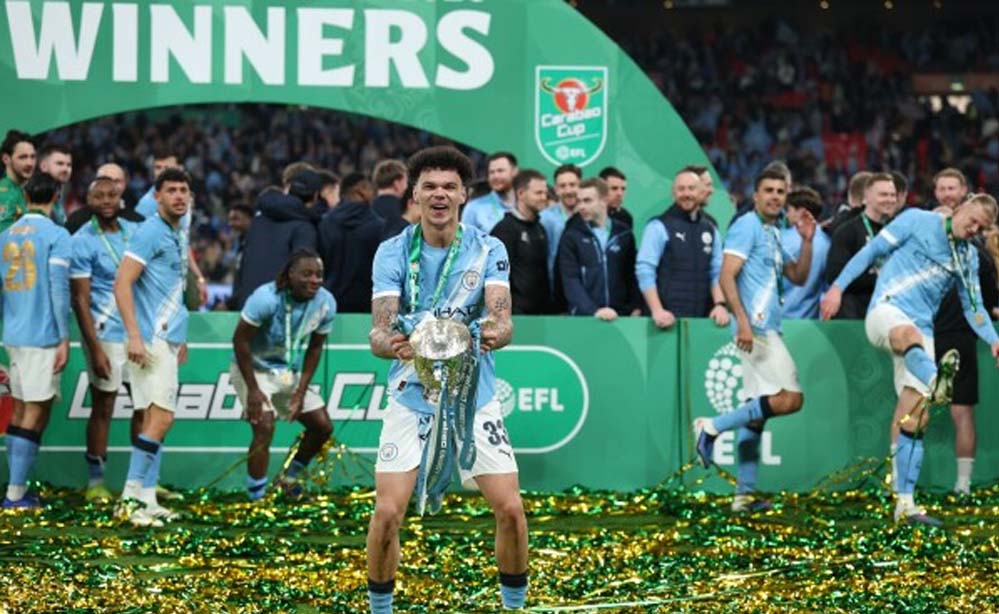 मैनचेस्टर सिटी ने आर्सेनल को 2-0 से हराकर ईएफएल कप का खिताब जीता
