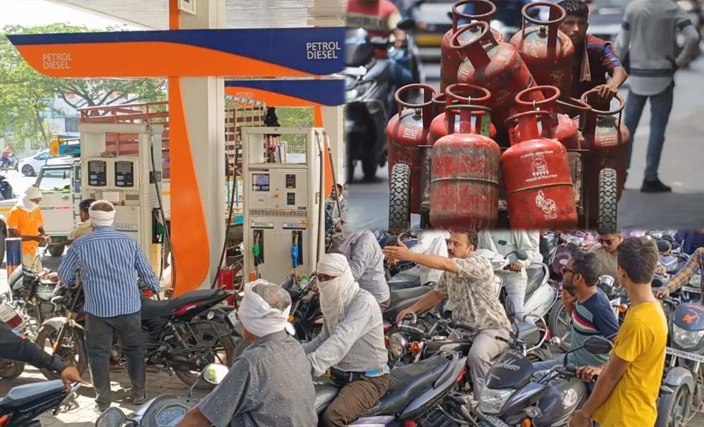 MP में पेट्रोल पंपों पर भीड़, पेट्रोल 25% ज्यादा बिका; LPG सिलेंडर के लिए लंबी लाइनें, सरकार ने कहा- ईंधन की कमी नहीं