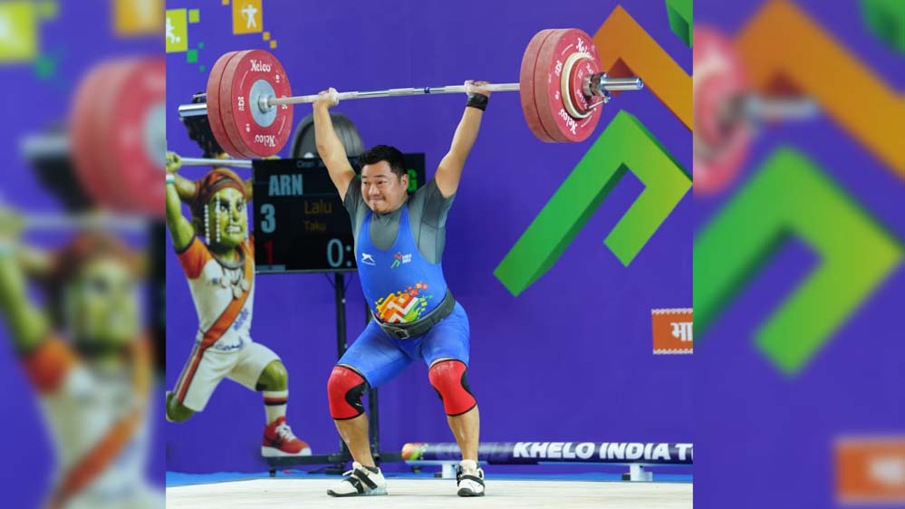 अरुणाचल के लालू ताकू ने 94 किलोग्राम पुरुष वर्ग में जीती जीत, मारी बाजी