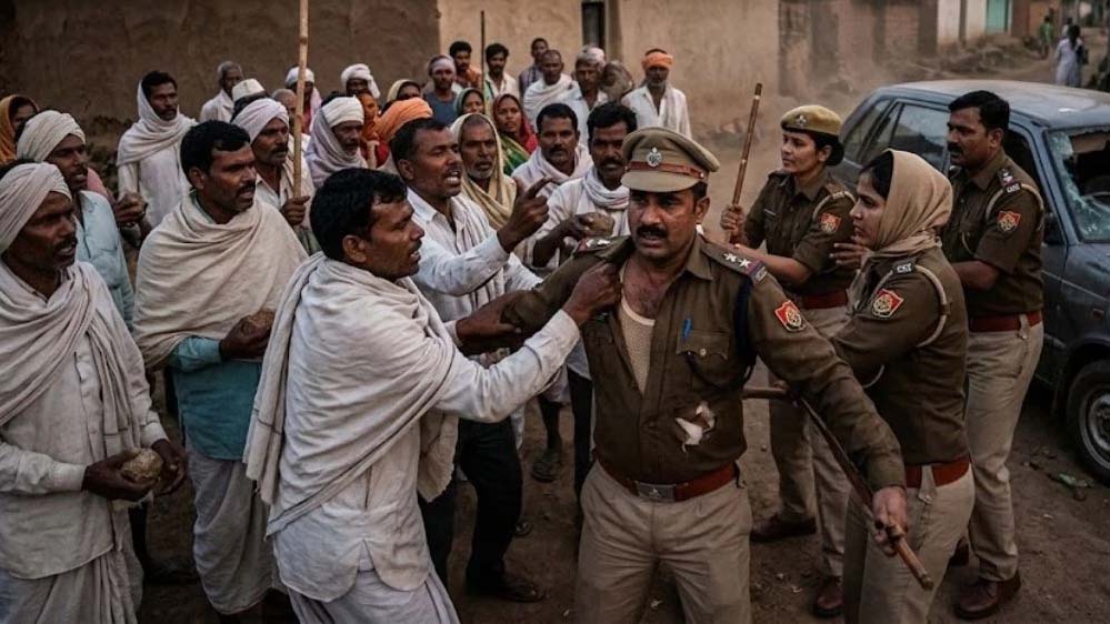 बिलासपुर: पुलिस टीम पर भीड़ का हमला, महिला सिपाही से बदसलूकी, सात आरोपित गिरफ्तार