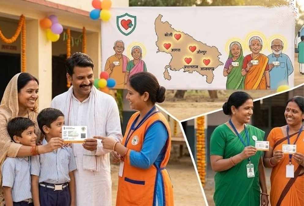 आशा कार्यकर्ताओं, आंगनबाड़ी कार्यकत्रियों, आंगनबाड़ी सहायिकाओं और उनके परिवार के बनाए गए कार्ड