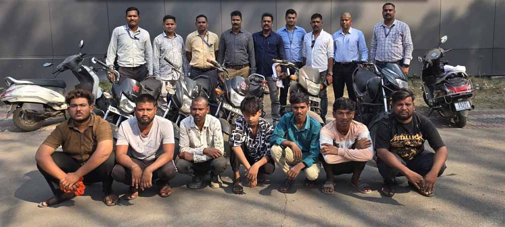 चोरी का नेटवर्क ध्वस्त: बिलासपुर में बाइक चोर गिरोह पर शिकंजा, 7 गिरफ्तार