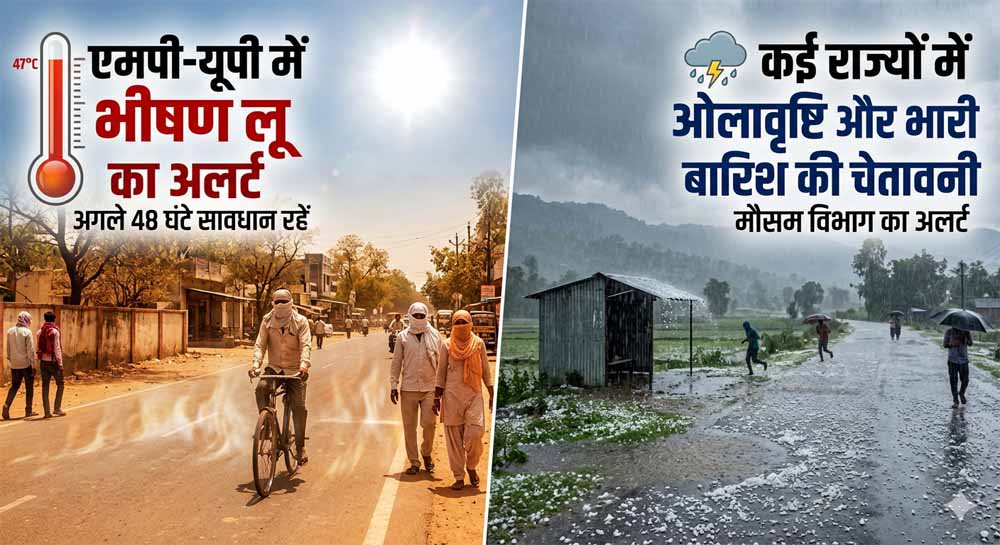 एमपी-यूपी तपेंगे, कई राज्यों में बरसेंगे बादल: मौसम विभाग ने जारी किया डबल अलर्ट