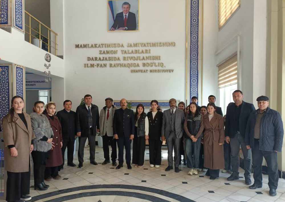 कुलपति डॉ. चंदेल के नेतृत्व में एक प्रतिनिधि मंडल ने उज्बेकिस्तान के साथ विभिन्न क्षेत्रों में सहयोग की संभावनाएं तलाशी