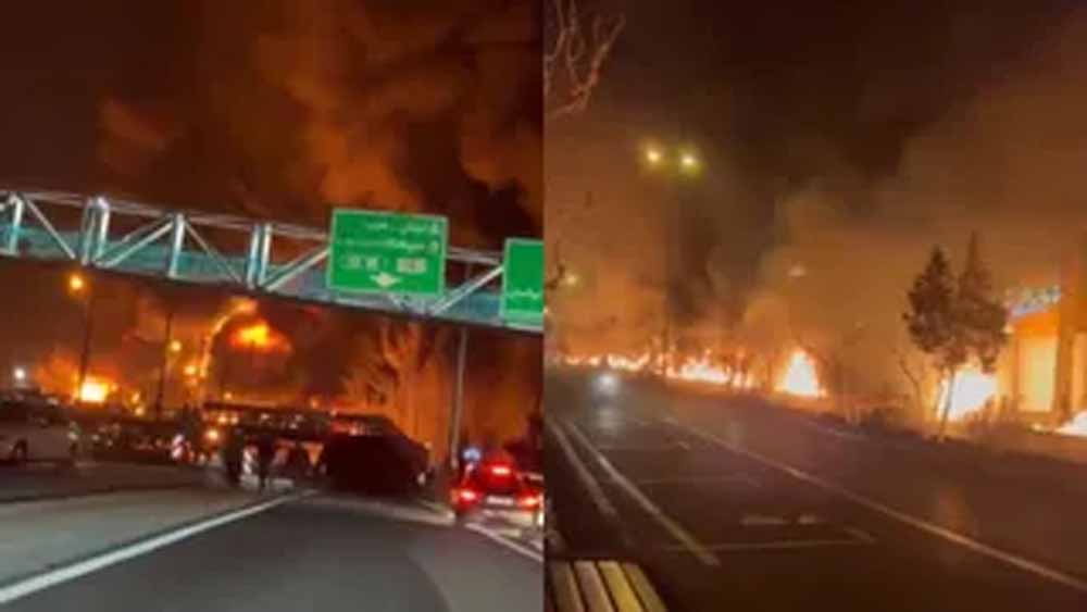 ईरान-इजरायल तनाव चरम पर: तेहरान के फ्यूल डिपो पर हमला, धमाकों के बाद एसिड रेन का अलर्ट