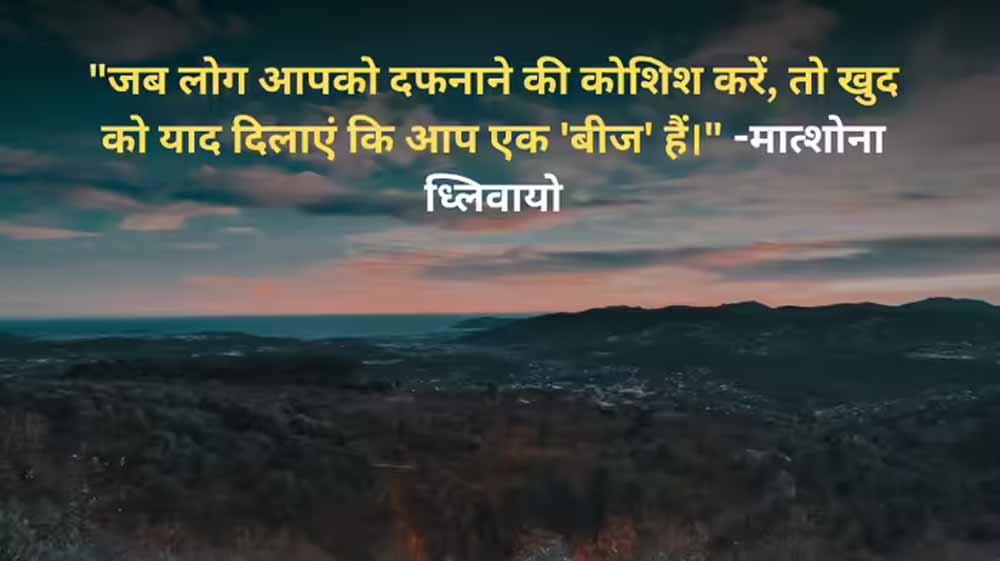 बीज की तरह उगने का संदेश: मात्शोना ध्लिवायो का प्रेरक विचार