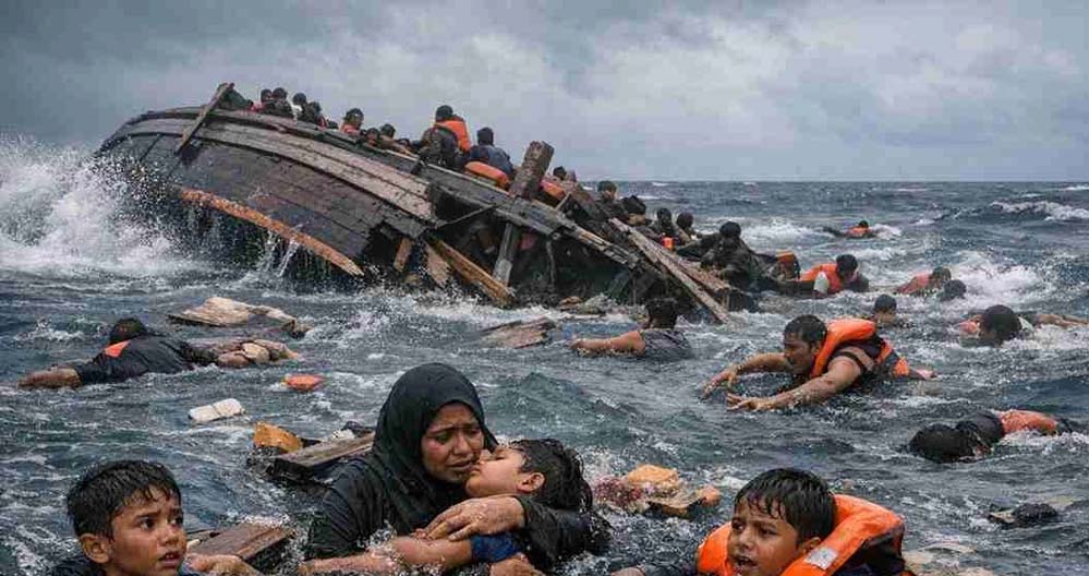 अंडमान सागर में समुद्र में पलटी नाव, 300 रोहिंग्या सवार, 250 की मौत का खतरा