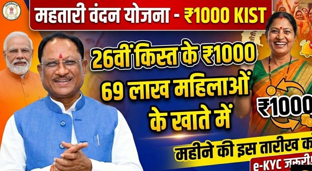 महिलाओं को मिली खुशियाँ, महतारी वंदन की 26वीं किश्त का हुआ वितरण