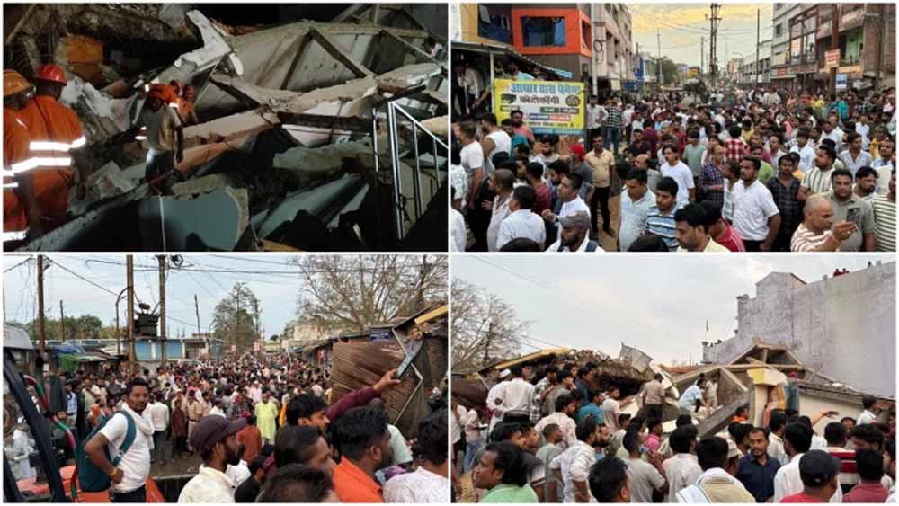 अनूपपुर में इमारत ध्वस्त, दो की मौत, बचाव कार्य जारी