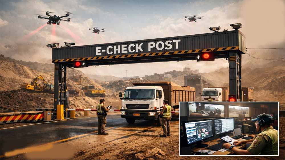 खनन माफिया पर लगाम: छत्तीसगढ़ में ड्रोन से नजर, अवैध परिवहन रोकने 10 ई-चेक गेट तैयार