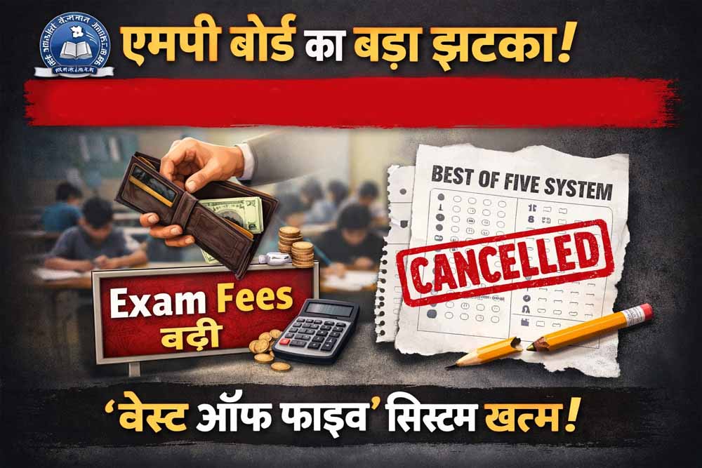एमपी बोर्ड में बड़े बदलाव, फीस में भारी इजाफा और बेस्ट ऑफ फाइव नियम समाप्त