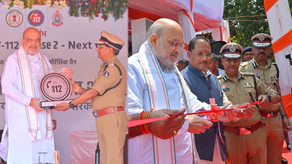 सुरक्षा व्यवस्था होगी और मजबूत, रायपुर में अमित शाह ने नई Dial-112 सेवा और मोबाइल फॉरेंसिक वैन को हरी झंडी दिखाई