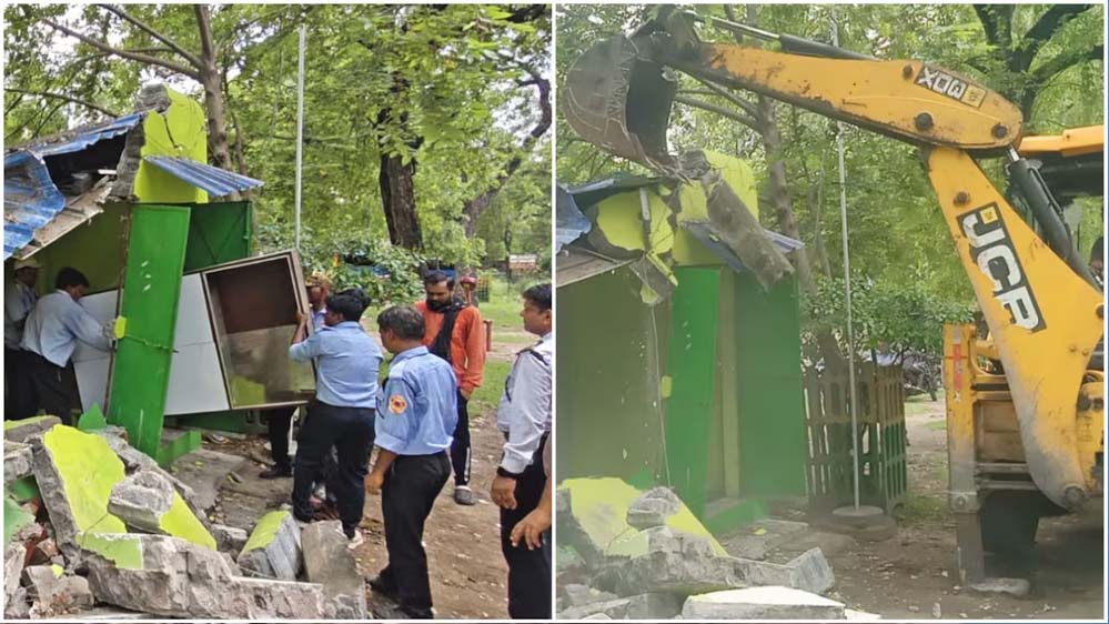 SAIL की जमीन पर बना था TMC नेता का ऑफिस, प्रशासन ने चलाया बुलडोजर अभियान