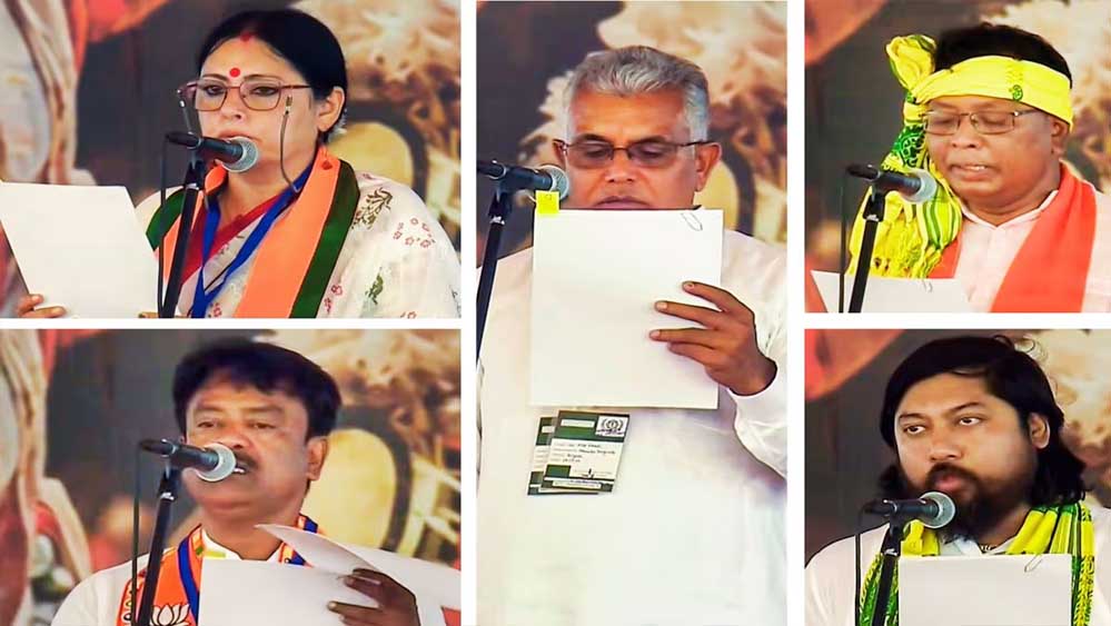 PM मोदी की मौजूदगी में शुभेंदु अधिकारी बने बंगाल के CM, NDA शासित राज्यों के CM रहे साक्षी