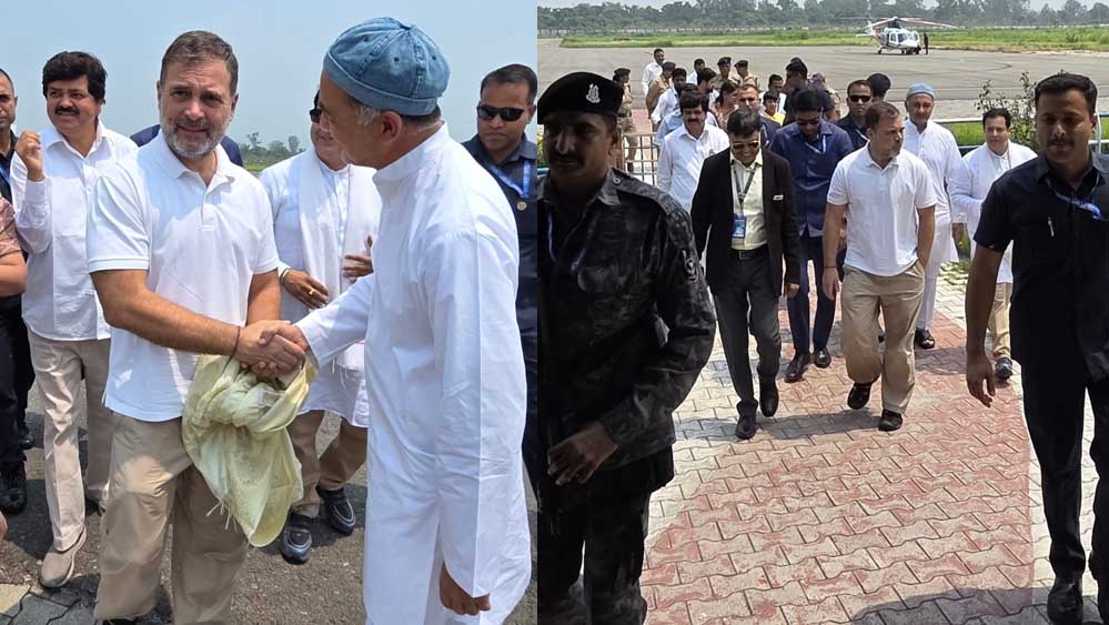 खराब मौसम के चलते राहुल गांधी का दौरा प्रभावित, इमरजेंसी लैंडिंग के बाद फोन पर जुड़े समर्थकों से